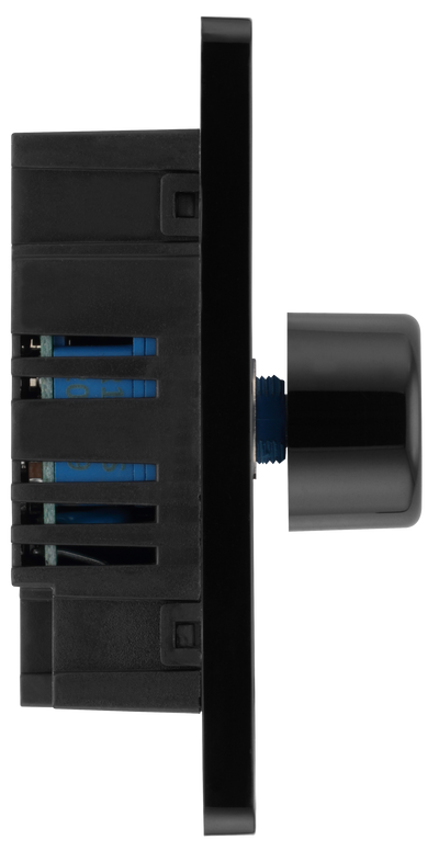 BG Evolve PCDSB82B Satin Brass 2 Gang 200W  Switch-Black Insert