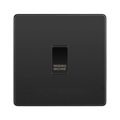 BG Evolve Black Chrome Custom Appliance Grid Switch 1 Gang Screwless