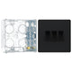 BG Evolve Matt Black 3 Gang 20A 16AX 2 Way Light Switch PCDMB43B with 35mm Steel Back Box