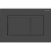 Geberit Sigma20 Square WC Dual Flush Plate - Matt Black / Black - 115.883.16.1 by Geberit (Geberit-115.883.16.1)