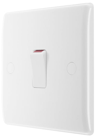 BG 830 Moulded Round Edge | White | 1 Gang 20A 2 Pole Switch by British General (BG-830)