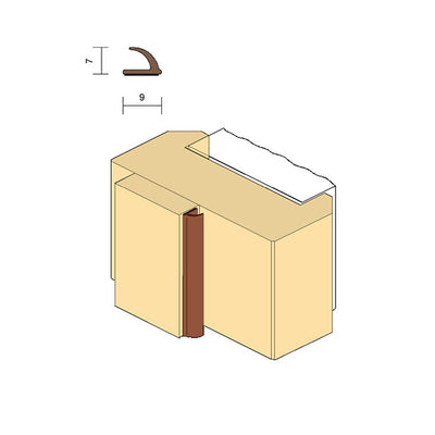 Other Door Hardware: Raven RP55 - Self Adhesive Seal (6m Coil) Brown by Astroflame (ASTRO-ADRP55B)