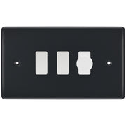 BG Part M 3 Gang Switch 1x Intelligent Dual Mode Dimmer 2x 2 Way Custom Grid