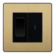 BG Evolve Satin Brass 2 Way Single Pole Key Switch with 2 Way Single Pole Switch, Key Included - Black Insert