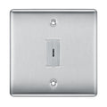 BG Brushed Steel 1 Gang 20 Amp Double Pole Secret Key Grid Switch