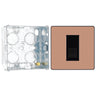 BG Evolve Polished Copper 1 Gang Master Telephone Outlet PCDCPBTM1B with 35mm Steel Back Box