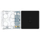 BG Screwless Matt Black 20A 16AX 2 Way Single Light Switch FFB12 with 35mm Steel Back Box