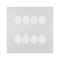 BG Evolve Brushed Steel 8 Gang Trailing Edge LED Dimmer Light Switch 2 Way Custom Switch
