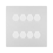 BG Evolve Brushed Steel 8 Gang Trailing Edge LED Dimmer Light Switch 2 Way Custom Switch by British General (Evolve-BS-CUSTOM-8GANG-8xDIMMER-2WAY)