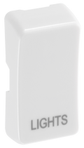 BG RRLTW Nexus Grid | White | 'LIGHTS' Rocker