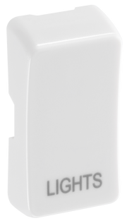 BG RRLTW Nexus Grid | White | 'LIGHTS' Rocker by British General (BG-RRLTW)