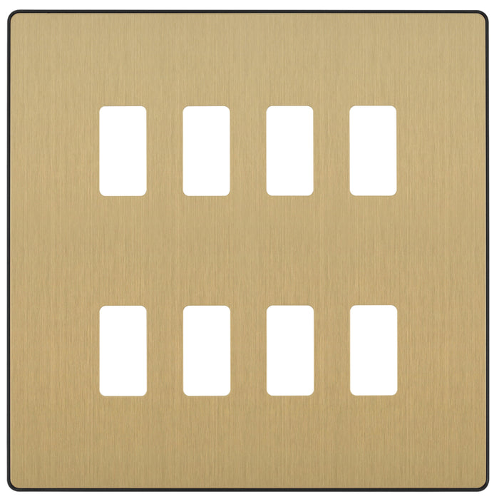 BG RPCDSB8B Evolve Grid Satin Brass 8 Module – Kent Traders
