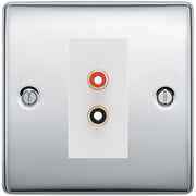 BG Nexus Polished Chrome Euro Module RCA X 2 Outlet NPCRCA2W by British General (BG-NPCRCA2W)