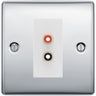 BG Nexus Polished Chrome Euro Module RCA X 2 Outlet NPCRCA2W by British General (BG-NPCRCA2W)