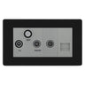 BG Screwless Matt Black TV/FM/SAT + Return & 1 Gang Tel - Screened Triplex Socket FFB68G by British General (BG-FFB68G)