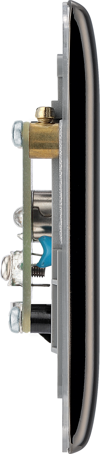 BG NBN62 Nexus Metal Black Nickel 1 Gang Isolated Co-Axial Socket