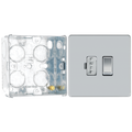 BG Screwless Polished Chrome 13A Switched Spur FPC50 with 35mm Steel Back Box
