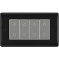 BG Nexus Matt Black Quad Secondary Touch Dimmer Switch Grey Inserts NFBTDS4G
