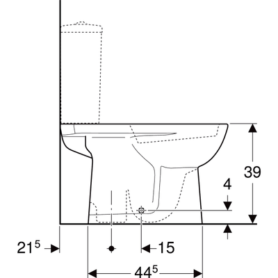 Geberit Selnova Close Coupled Pan - 390x360x670mm - White - 501.040.00.6 by Geberit (Geberit-501.040.00.6)