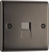 BG NBNBTS1 Nexus Metal Black Nickel 1 Gang Slave Telephone Socket by British General (BG-NBNBTS1-Shopify-SA_1)