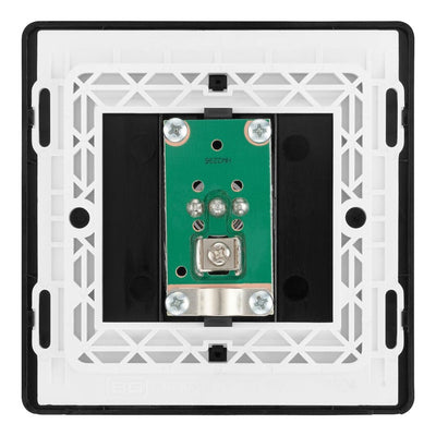 BG Evolve Matt Black Single Co-Axial Socket PCDMB60B with 35mm Steel Back Box