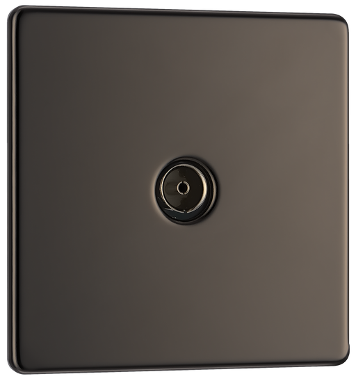 FBN60 Front - This single coaxial socket from British General can be used for TV or FM aerial connections.