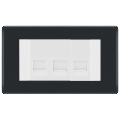 BG Part M 3 Gang IDC Master Telephone Socket - White Insert