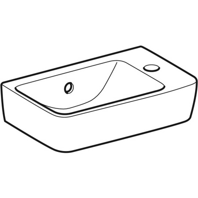 Geberit Selnova Compact RH Countertop Basin 400mm - 1 Tap Hole - 501.517.00.7 by Geberit (Geberit-501.517.00.7)