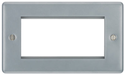 BG MC5EMR4 Metal Clad | 4 Module Rectangular Euro Module Front Plate by British General (BG-MC5EMR4)