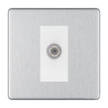 BG Screwless Brushed Steel Satellite Socket FBS64W