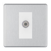 BG Screwless Brushed Steel Satellite Socket FBS64W by British General (BG-FBS64W)