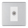 BG Screwless Brushed Steel Satellite Socket FBS64W by British General (BG-FBS64W)