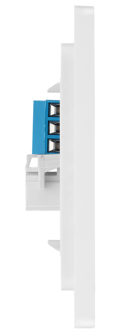 BG PCDCLBTS1W Pearlescent White Evolve 1 Gang Secondary Telephone Outlet - White Insert