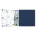 BG Evolve Matt Blue 2 Way Double Edge to Edge Rocker Switch PCDDB42EB with 25mm Steel Back Box