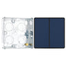 BG Evolve Matt Blue 2 Way Double Edge to Edge Rocker Switch PCDDB42EB with 25mm Steel Back Box