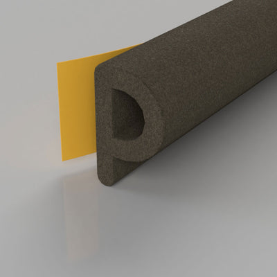 124978: P Profile Door/Glazing Seal Black / 5 metres by Astroflame (Astro-ADPSBLK/5)