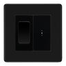 BG Screwless Matt Black 2 Way Single Pole Key Switch with 2 Way Single Pole Switch, Key Included - Black Insert