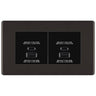BG Screwless Black Nickel 4G Faceplate with 45W USB A+C Charger Modules – Black Insert by British General (BG-FBNEMR4+EMUSBAC45B)