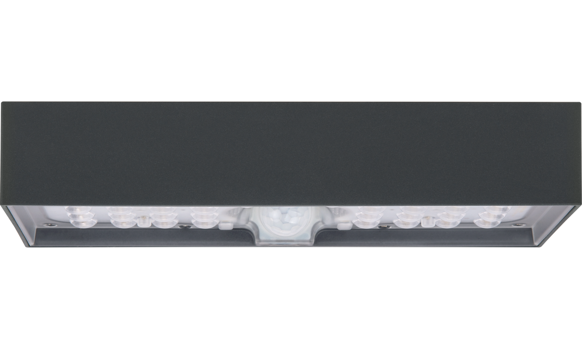 Luceco LEXSBR80G30 Decorative Solar Brick Light with PIR Sensor Slate Grey IP54 6W 800lm 3000K