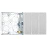 BG Evolve Brushed Steel 2 Way Triple Edge to Edge Rocker Switch PCDBS43EW with 25mm Steel Back Box