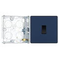 BG Evolve Matt Blue 1 Gang 20A 16AX Intermediate Light Switch PCDDB13B with 25mm Steel Back Box