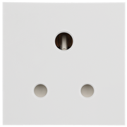 BG EM5ASW Euro Module 5A Round Pin Unswitched Socket - White by British General (BG-EM5ASW)