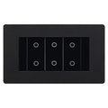 BG Evolve Matt Black Screwless Triple Secondary Touch Dimmer Switch PCDMBTDS3B