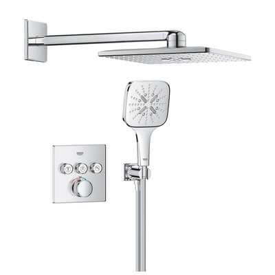 Grohe Grohtherm SmartControl Concealed Shower System with Rainshower SmartActive 310 Cube - 1039980000