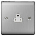 BG NBS28W Nexus 2A, unswitched socket round pin Brushed Steel