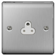 BG NBS28W Nexus 2A, unswitched socket round pin Brushed Steel by British General (BG-NBS28W)