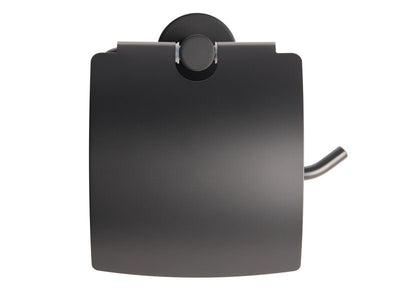 Corby Harrogate Toilet Roll Holder with Cover in Black