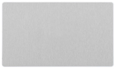 BG Evolve PCDBS95W Double Blank Plate - Brushed Steel (White) by British General (BG-PCDBS95W)