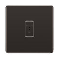 BG Screwless Black Nickel 1 Gang 2 Way SP Emergency Light Test Key Grid Switch