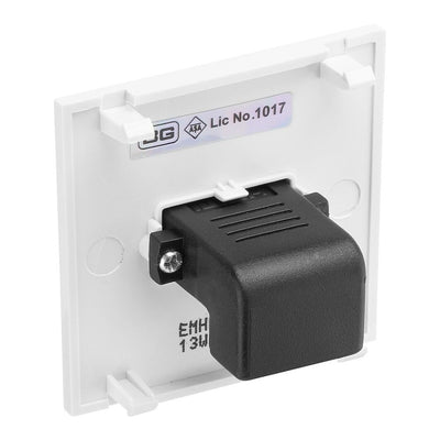 BG Nexus Brushed Steel HDMI Socket White insert